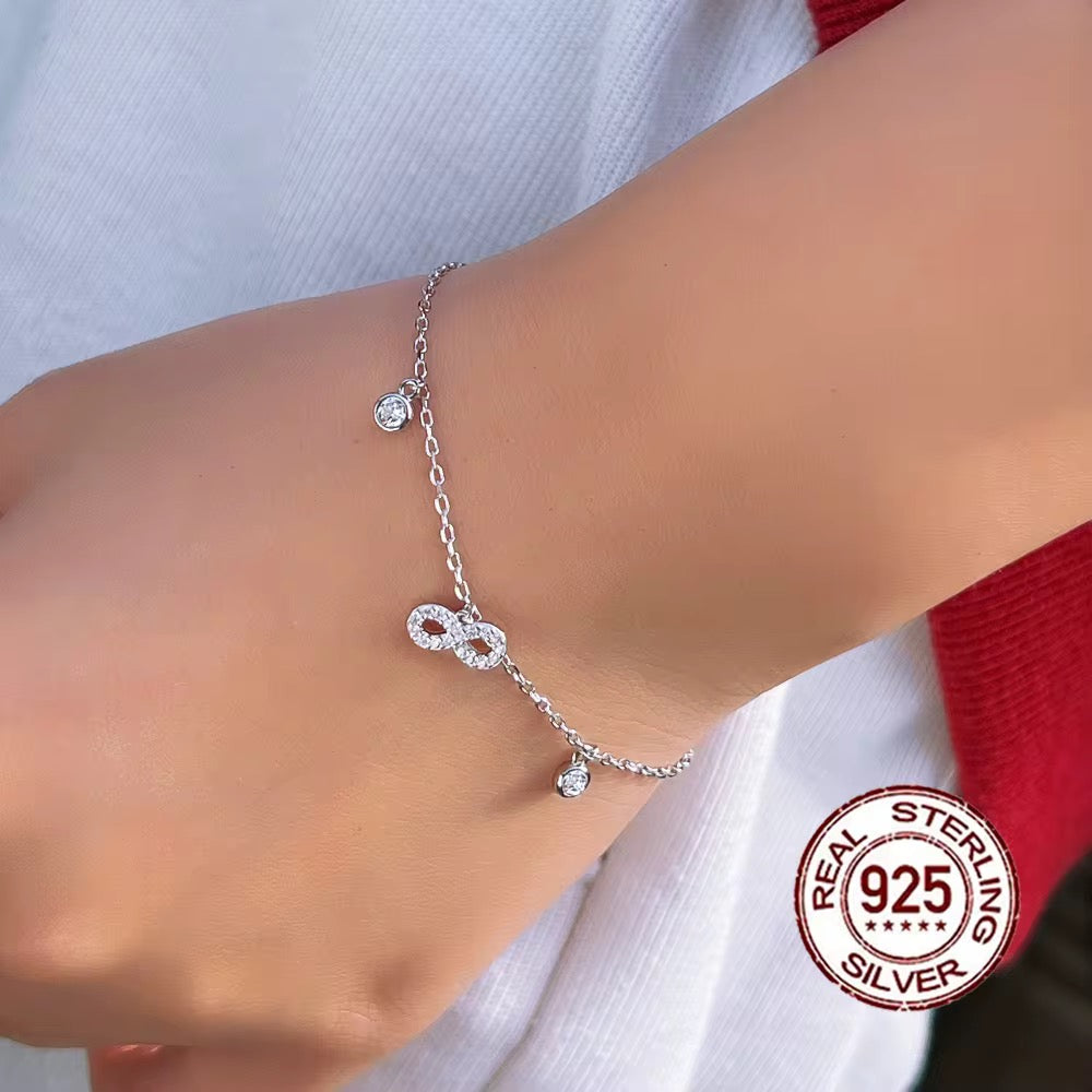 Eterna Infinity Bracelet – 925 Sterling Silver