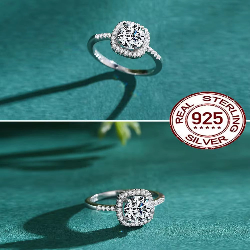 Sterling Silver Princess Cut Cubic Zirconia Ring