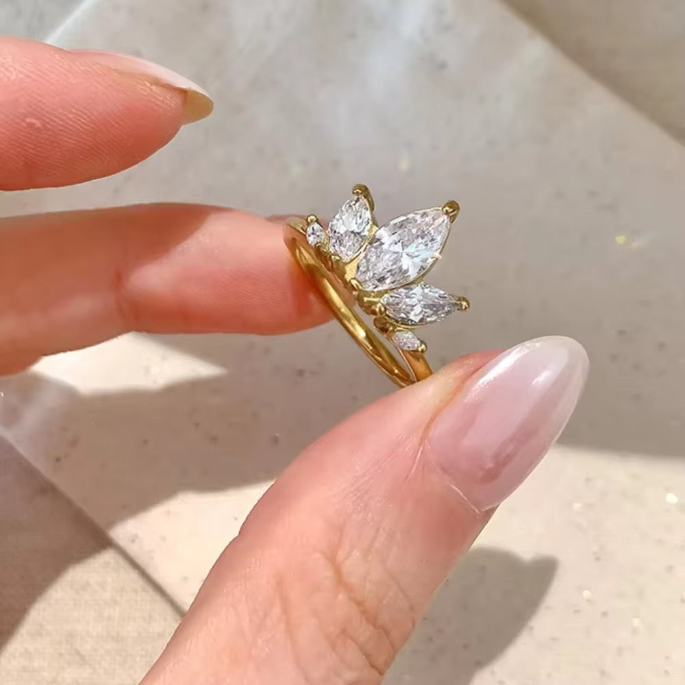 Crown Marquise Ring
