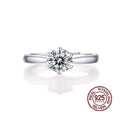 1ct Moissanite Open Adjustable Ring – 925 Sterling Silver