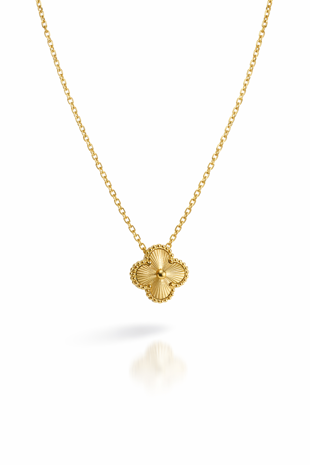 18K Gold-Plated Stainless Steel || Clover Necklace ||Adjustable chain