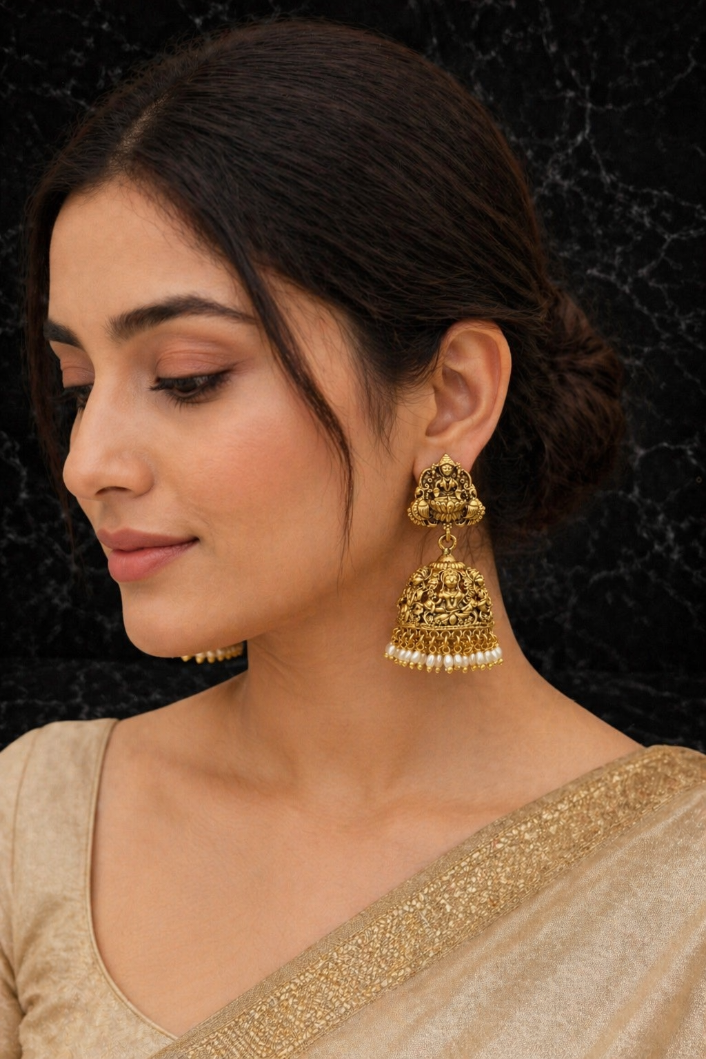 Nitya || Temple Earrings