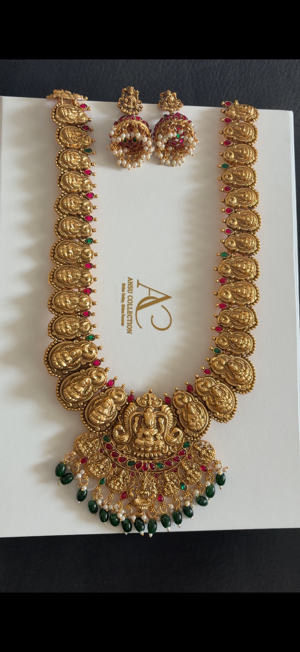 Maharani Temple Long Necklace & Earrings