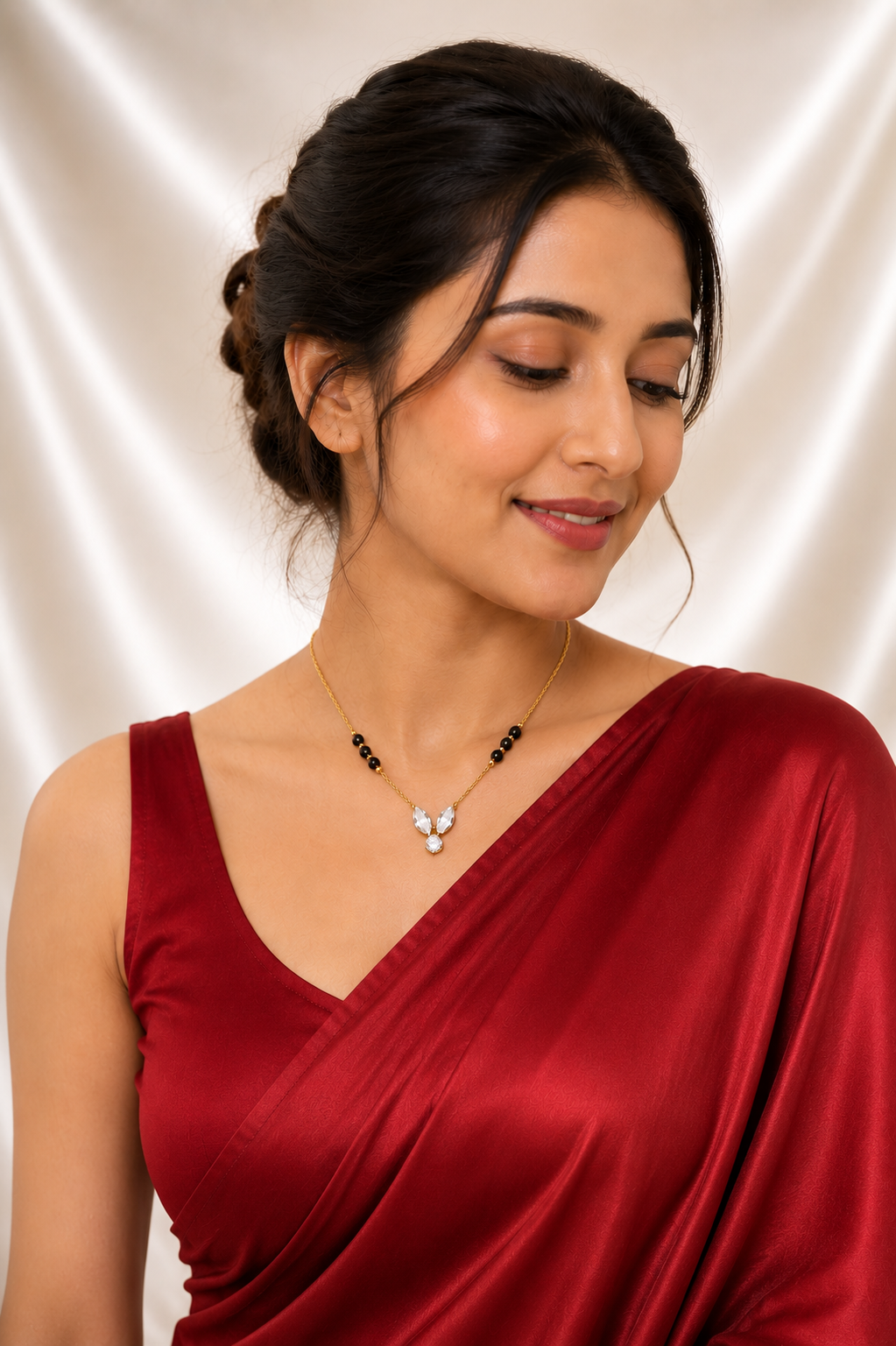 Triveni Mangalsutra | 18K Gold PVD Plated Stainless Steel | Zircon Pendant | Daily Wear