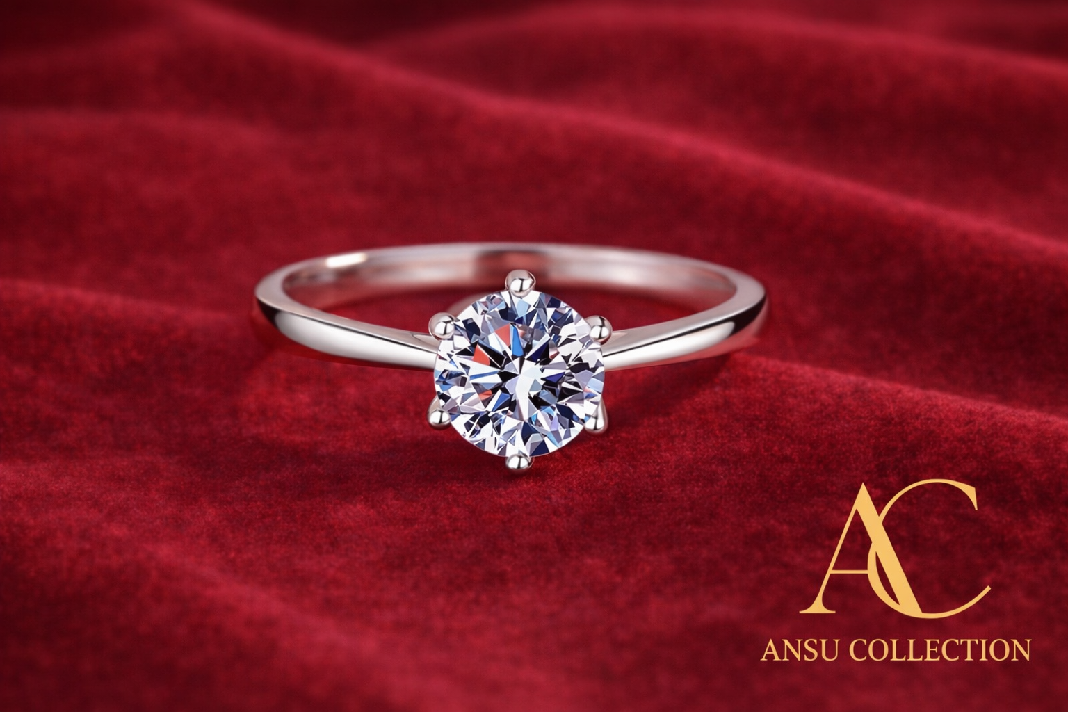 Minimalist 925 Sterling Silver Round Cubic Zirconia Solitaire Ring – Silver