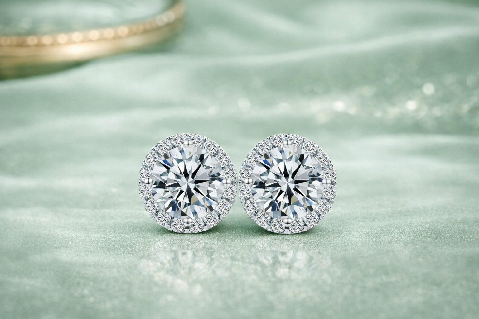 6mm 925 Sterling Silver Round Cubic Zirconia Stud Earrings – Sparkling White