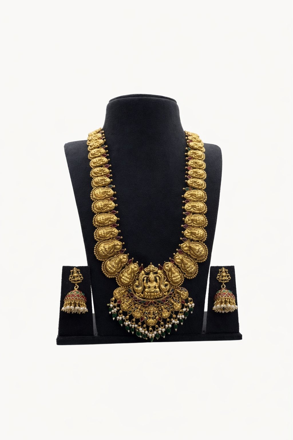 Maharani Temple Long Necklace & Earrings