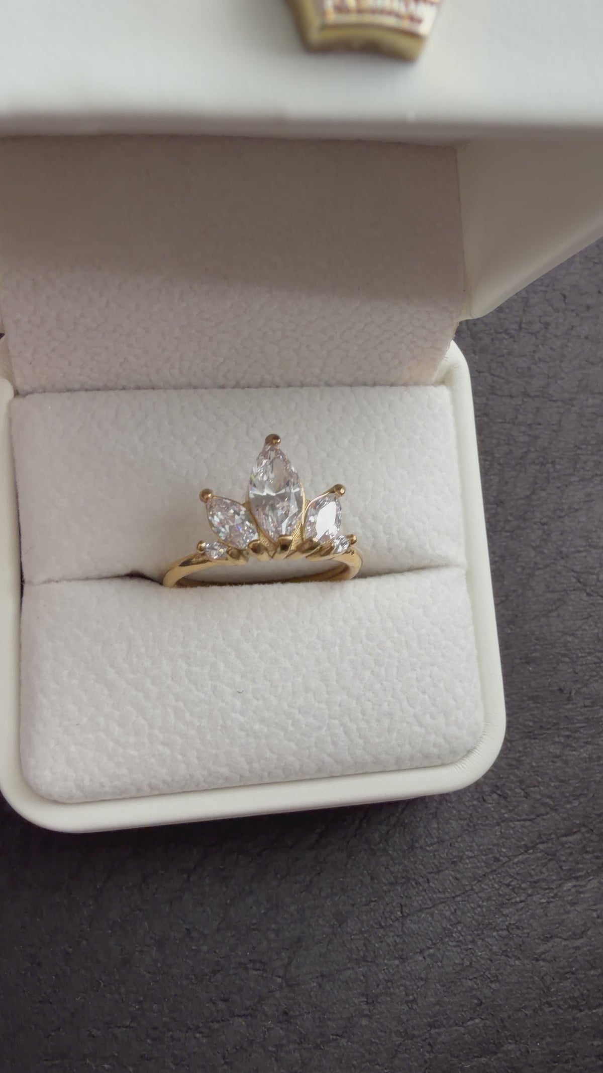 Crown Marquise Ring