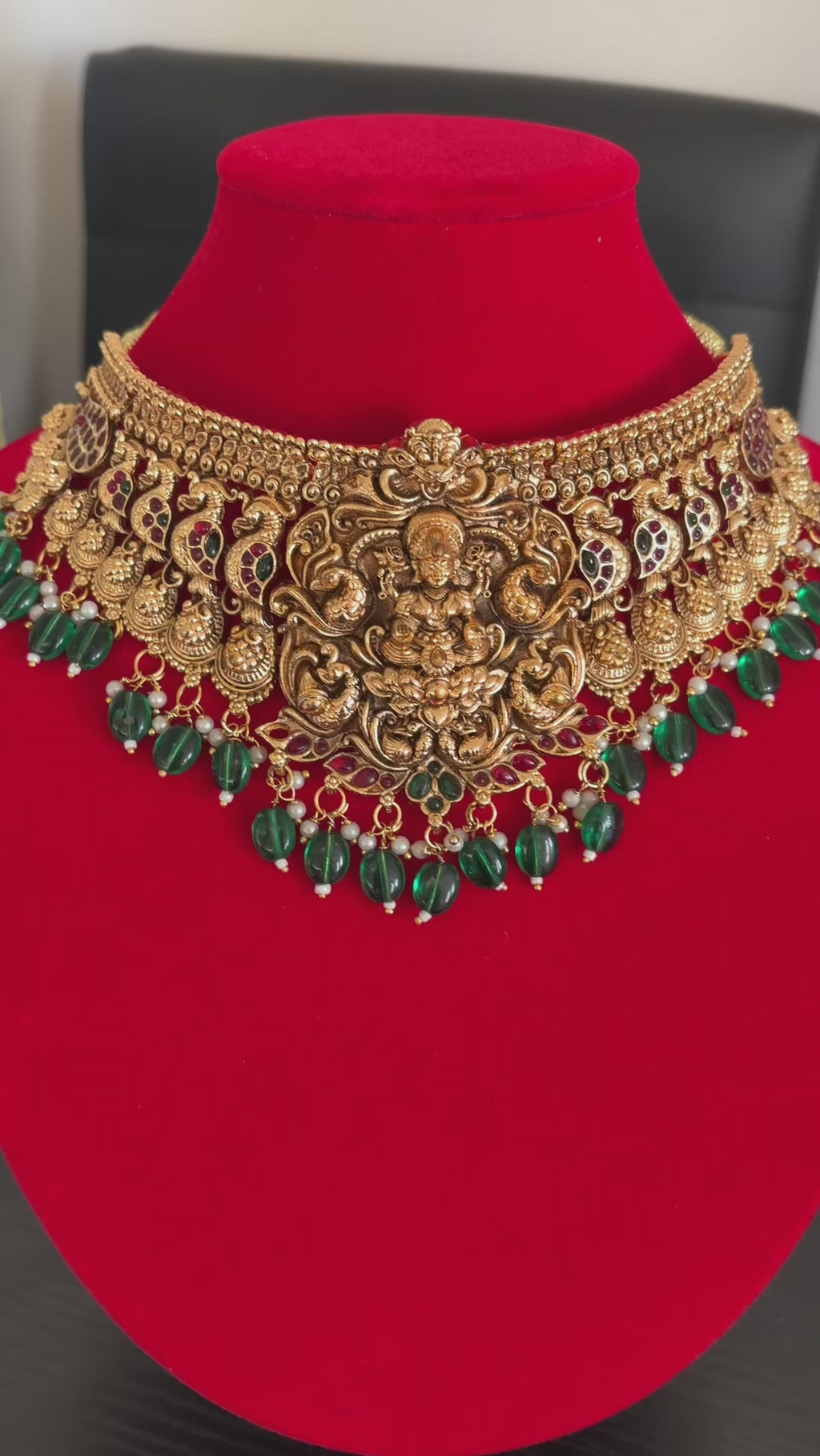 Premium Antique Gold Temple Choker Set – Royal Bridal Jewellery