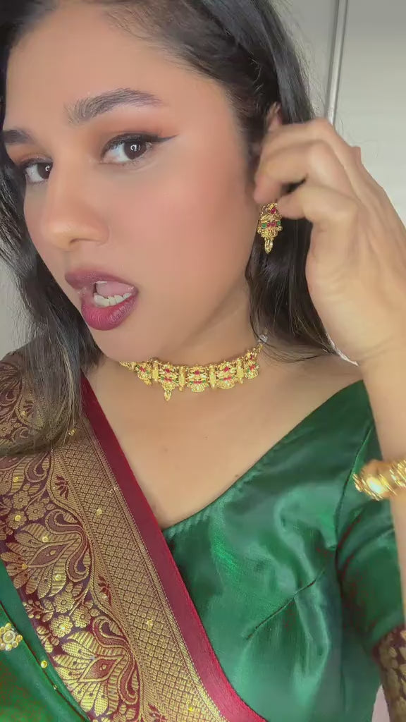 Traditional South Indian Temple Choker Set ✨
