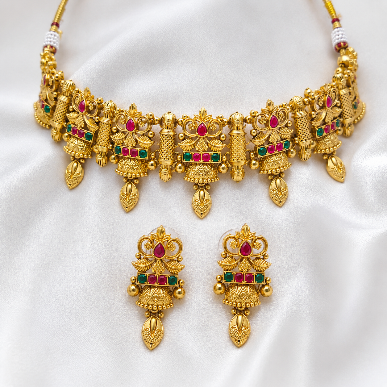 Traditional South Indian Temple Choker Set ✨